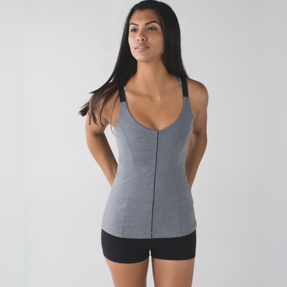 Lululemon Hot To Street Tank Top Heathered Slate / Slate Size 4 - Picture 2 of 16